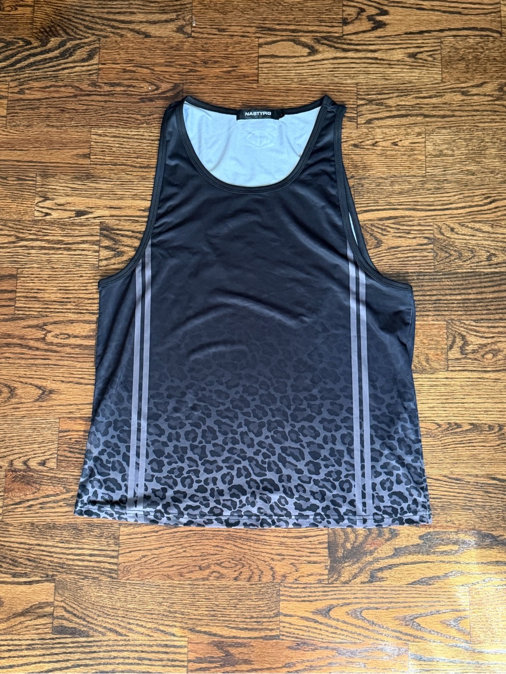 Nasty Pig Black Ombre Leopard-Print Athletic Tank